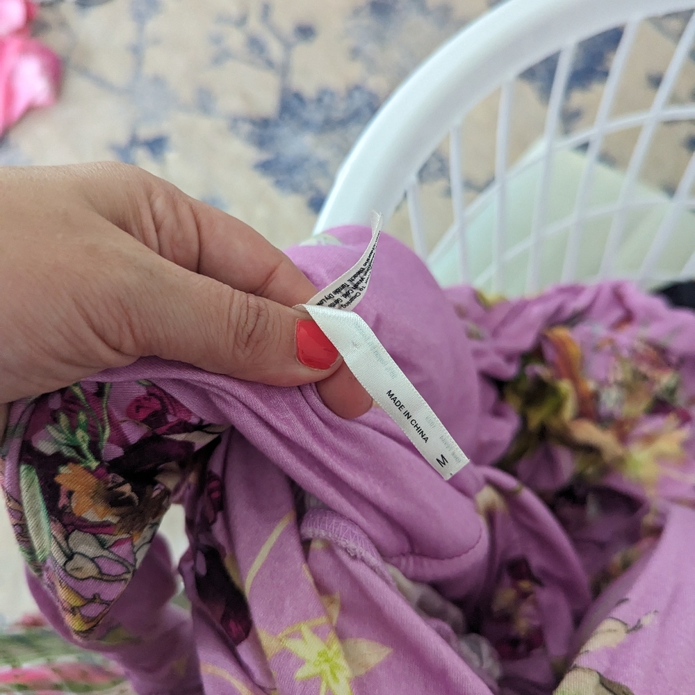 Soma Floral Lavender Maxi Dress M - Picture 8 of 9